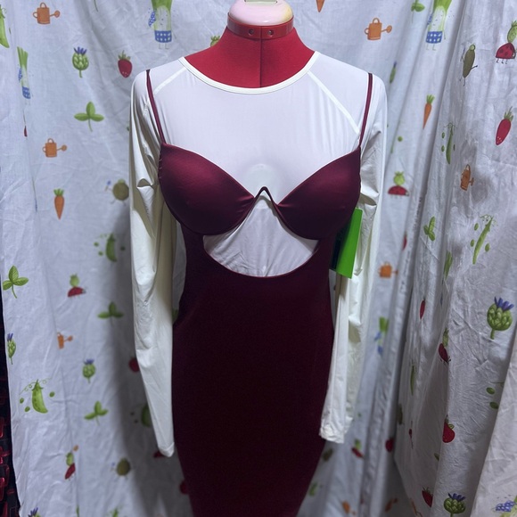 M086 OHPOLLY RED DRESS 👗 sizes UK12 US8 - Picture 5 of 13